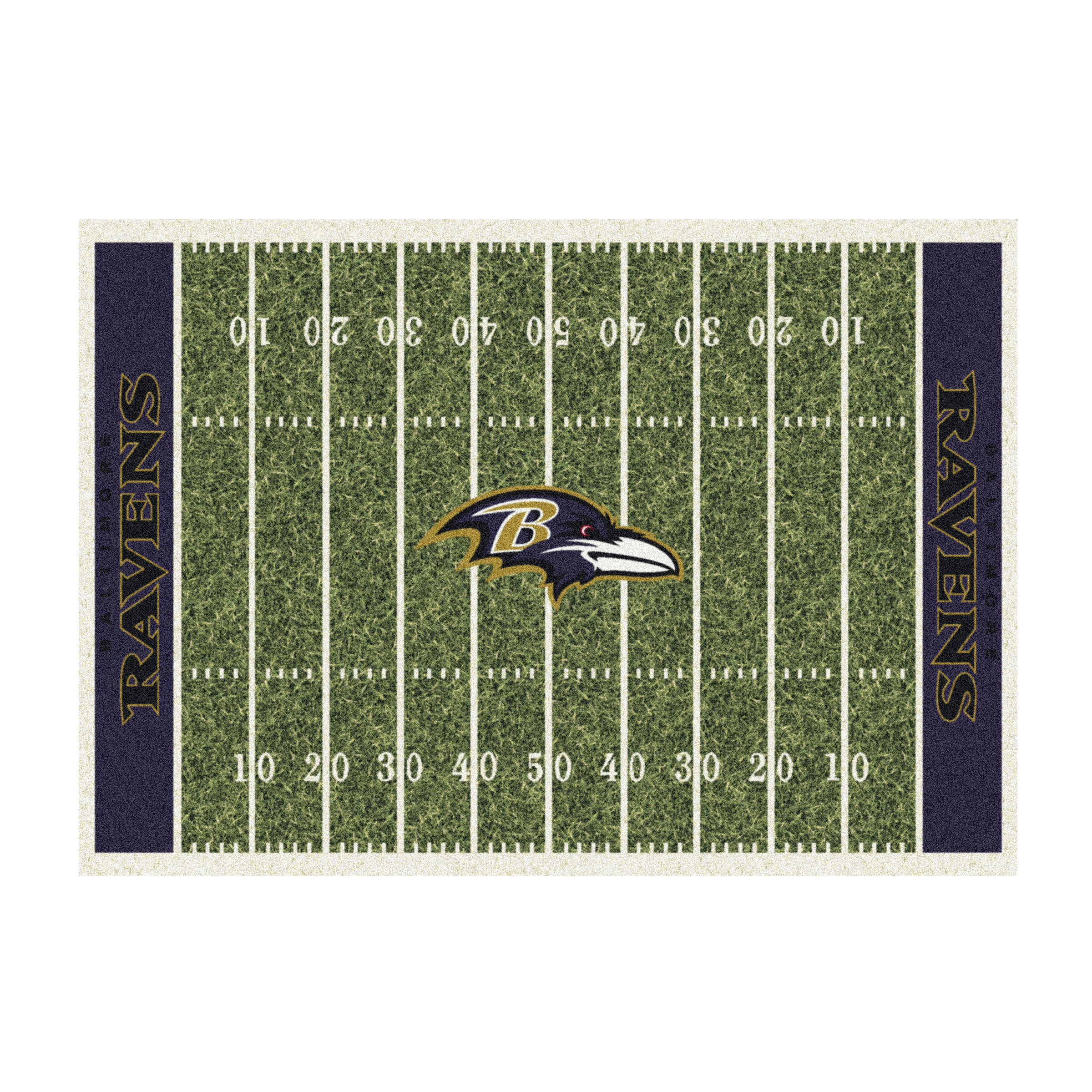 baltimore ravens homefield football field 6 x 8 rug