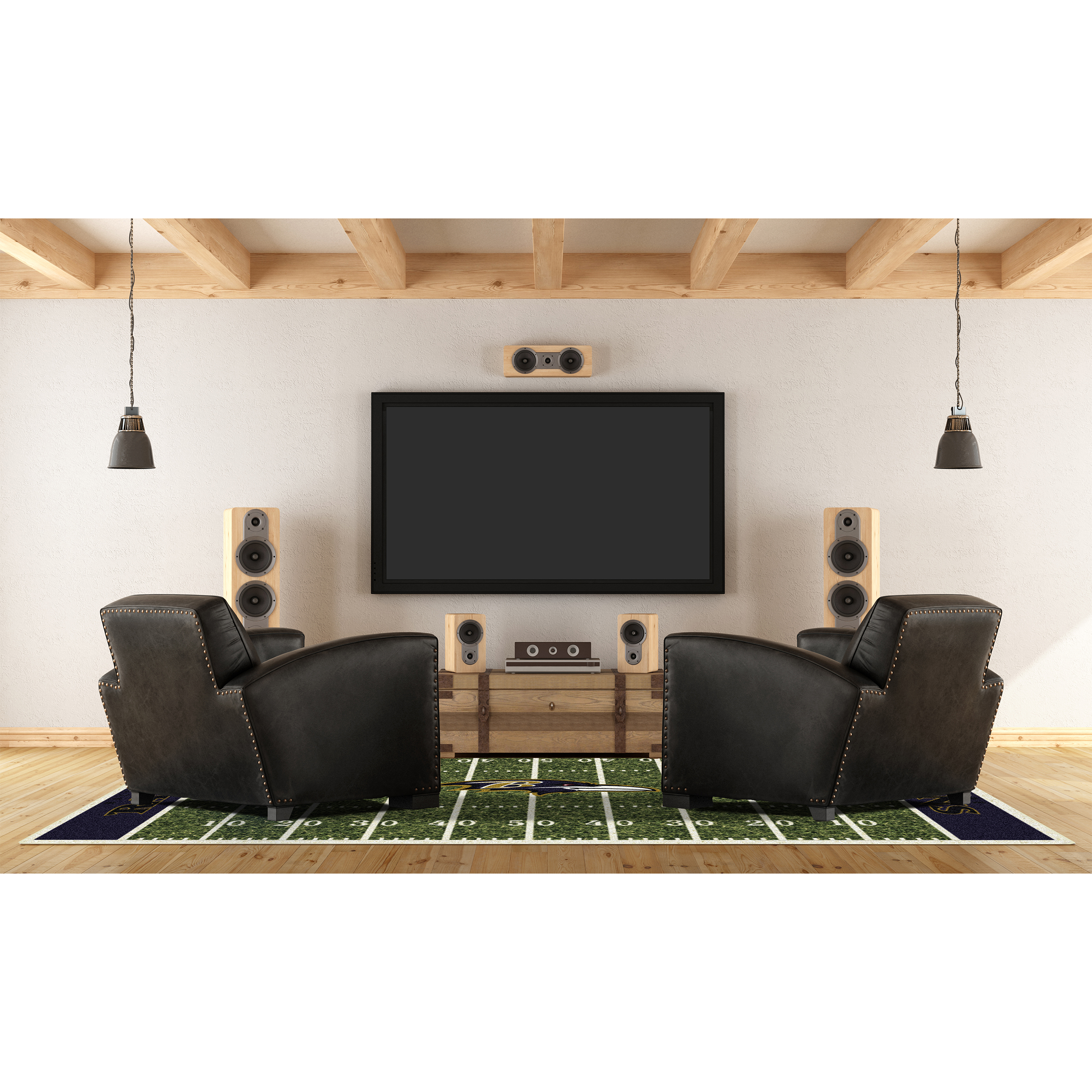 baltimore ravens homefield football field 6 x 8 rug