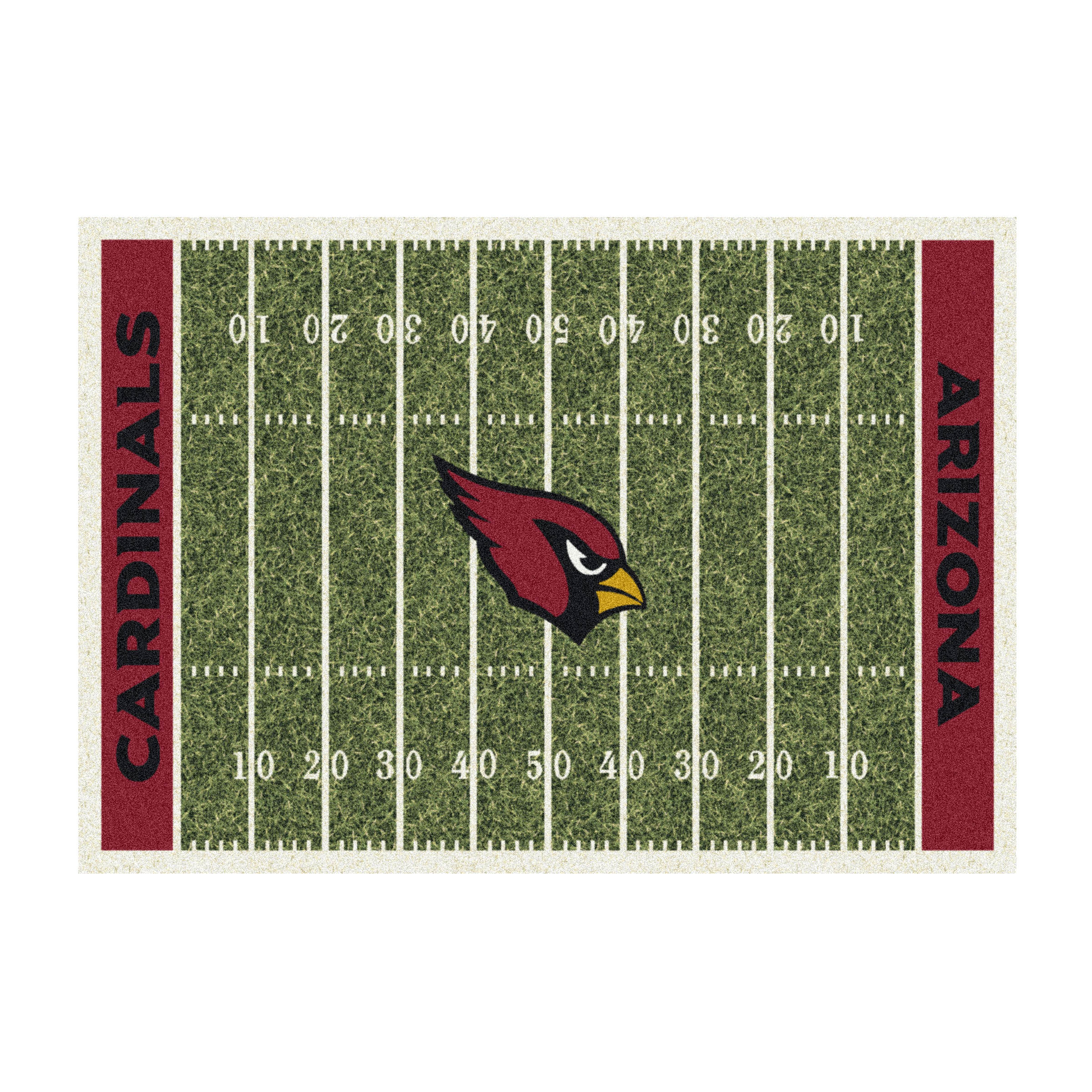 arizona cardinals homefield 6x8 football field area rug