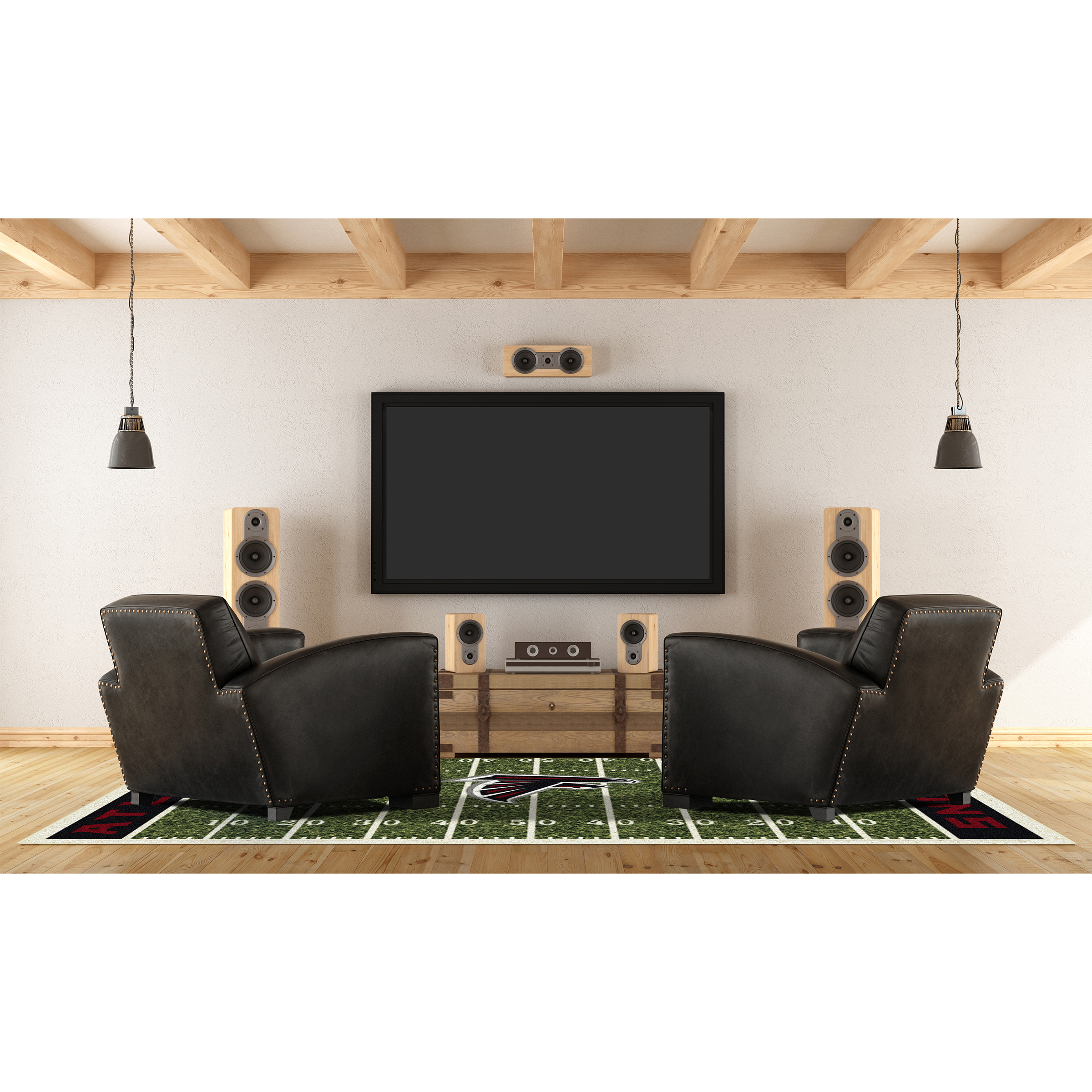 atlanta falcons homefield 6x8 football field area rug