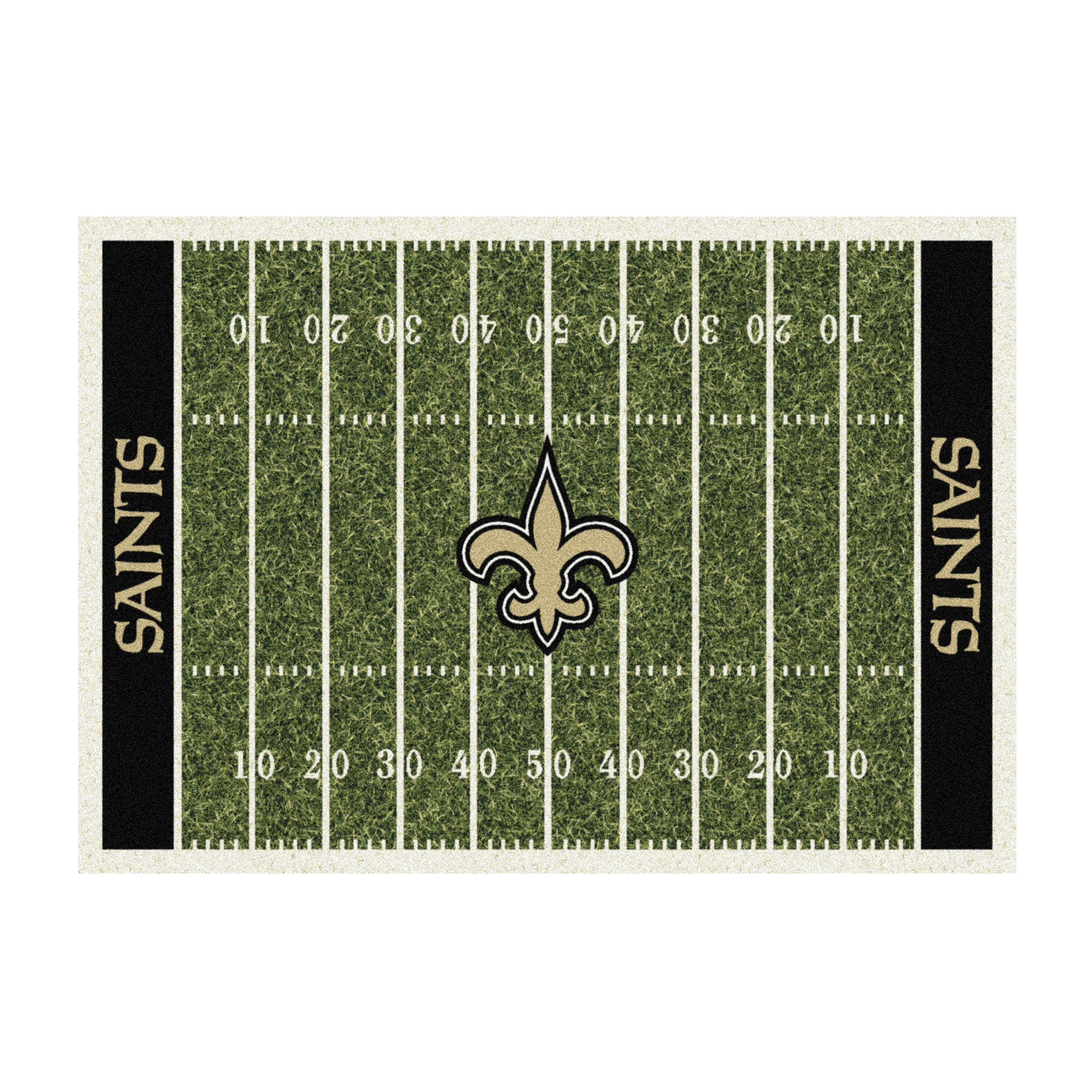 saints 6x8 homefield football field area rug