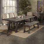 60" Gray and Dark Brown Distressed Wood Rustic Dining Bench 11 60" Gray and Dark Brown Distressed Wood Rustic Dining Bench