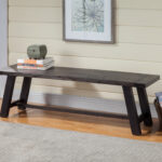 60" Gray and Dark Brown Distressed Wood Rustic Dining Bench 12 60" Gray and Dark Brown Distressed Wood Rustic Dining Bench