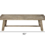 60" Rustic Distressed Solid Wood Dining Bench 18 60" Rustic Distressed Solid Wood Dining Bench