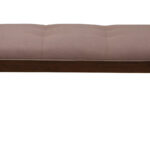 59" Latte and Espresso Linen Blend Upholstered Dining Bench 6 59" Latte and Espresso Linen Blend Upholstered Dining Bench