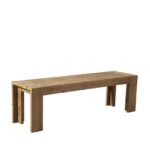 58" Distressed Solid Wood Rustic Dining Bench, Natural Finish 11 58" Distressed Solid Wood Rustic Dining Bench, Natural Finish