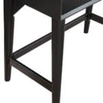 36 Inch Black Wood Writing Desk With Two Drawers 16 36 Inch Black Wood Writing Desk With Two Drawers