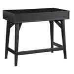 36 Inch Black Wood Writing Desk With Two Drawers 12 36 Inch Black Wood Writing Desk With Two Drawers