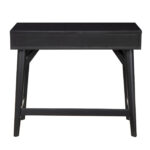 36 Inch Black Wood Writing Desk With Two Drawers 13 36 Inch Black Wood Writing Desk With Two Drawers