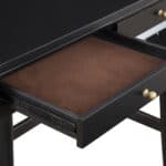 36 Inch Black Wood Writing Desk With Two Drawers 17 36 Inch Black Wood Writing Desk With Two Drawers