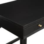 52 Inch Black Manufactured Wood Writing Desk With Three Drawers 15 52 Inch Black Manufactured Wood Writing Desk With Three Drawers