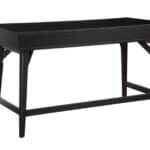 52 Inch Black Manufactured Wood Writing Desk With Three Drawers 12 52 Inch Black Manufactured Wood Writing Desk With Three Drawers