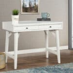 36 Inch White Wood Writing Desk with Two Drawers 17 36 Inch White Wood Writing Desk with Two Drawers
