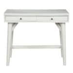 36 Inch White Wood Writing Desk with Two Drawers 10 36 Inch White Wood Writing Desk with Two Drawers
