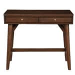 36 Inch Brown Wood Writing Desk with Two Drawers 10 36 Inch Brown Wood Writing Desk with Two Drawers