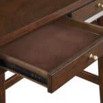 36 Inch Brown Wood Writing Desk with Two Drawers 15 36 Inch Brown Wood Writing Desk with Two Drawers