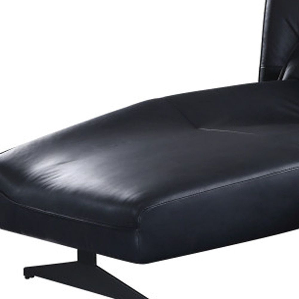 113 Inch L Shaped Dark Gray Leather Sectional With Chaise 3 113 Inch L Shaped Dark Gray Leather Sectional With Chaise - Image 3