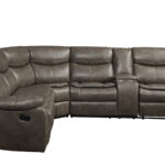 107 Inch Taupe Faux Leather Reclining L Shaped Sectional (6 Piece) 11 107 Inch Taupe Faux Leather Reclining L Shaped Sectional (6 Piece)