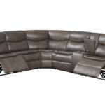 107 Inch Taupe Faux Leather Reclining L Shaped Sectional (6 Piece) 7 107 Inch Taupe Faux Leather Reclining L Shaped Sectional (6 Piece)