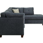 104-Inch Blue Linen L Shaped Sectional with Chaise and Ottoman 11 104-Inch Blue Linen L Shaped Sectional with Chaise and Ottoman