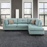 104” Teal Blue Linen L Shaped Sectional Sofa With Chaise 11 104” Teal Blue Linen L Shaped Sectional Sofa With Chaise