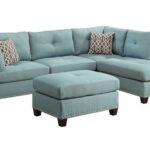 104” Teal Blue Linen L Shaped Sectional Sofa With Chaise 13 104” Teal Blue Linen L Shaped Sectional Sofa With Chaise