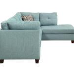 104” Teal Blue Linen L Shaped Sectional Sofa With Chaise 14 104” Teal Blue Linen L Shaped Sectional Sofa With Chaise