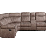 131-Inch Chocolate Velvet Reclining L Shaped Sectional With Console 7 131-Inch Chocolate Velvet Reclining L Shaped Sectional With Console