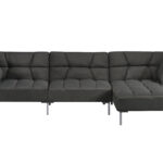107" Dark Gray Modular L Shaped Sectional with Sleeper 10 107" Dark Gray Modular L Shaped Sectional with Sleeper