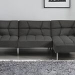 107" Dark Gray Modular L Shaped Sectional with Sleeper 9 107" Dark Gray Modular L Shaped Sectional with Sleeper