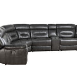 106” Gray Faux Leather Power Reclining L Shaped Sectional (6 Piece) 11 106” Gray Faux Leather Power Reclining L Shaped Sectional (6 Piece)