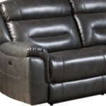 106” Gray Faux Leather Power Reclining L Shaped Sectional (6 Piece) 14 106” Gray Faux Leather Power Reclining L Shaped Sectional (6 Piece)