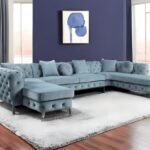 164" Deep Green U Shaped Sectional with Toss Pillows 8 164" Deep Green U Shaped Sectional with Toss Pillows