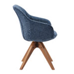 23 Inch Blue Swivel Arm Chair With Wood Legs 13 23 Inch Blue Swivel Arm Chair With Wood Legs