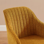 23-Inch Yellow and Natural Fabric Swivel Arm Chair 17 23-Inch Yellow and Natural Fabric Swivel Arm Chair