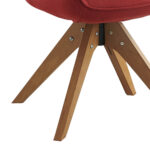23 Inch Red and Natural Tufted Swivel Arm Chair 12 23 Inch Red and Natural Tufted Swivel Arm Chair