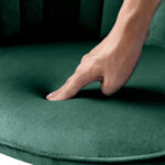 23 Inch Green Velvet Gold Swivel Arm Chair Modern Design