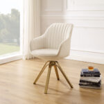 23 Inch Off White Velvet Gold Swivel Armchair Modern Design 17 23 Inch Off White Velvet Gold Swivel Armchair Modern Design
