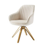 23 Inch Off White Velvet Gold Swivel Armchair Modern Design 16 23 Inch Off White Velvet Gold Swivel Armchair Modern Design