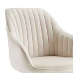 23 Inch Off White Velvet Gold Swivel Armchair Modern Design 13 23 Inch Off White Velvet Gold Swivel Armchair Modern Design