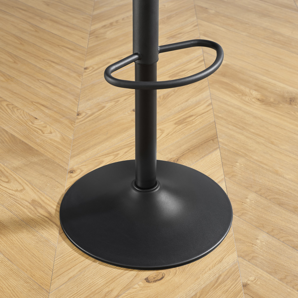 42 Inch Yellow and Black Adjustable Swivel Bar Stools (Set of 2) 4 42 Inch Yellow and Black Adjustable Swivel Bar Stools (Set of 2) - Image 4