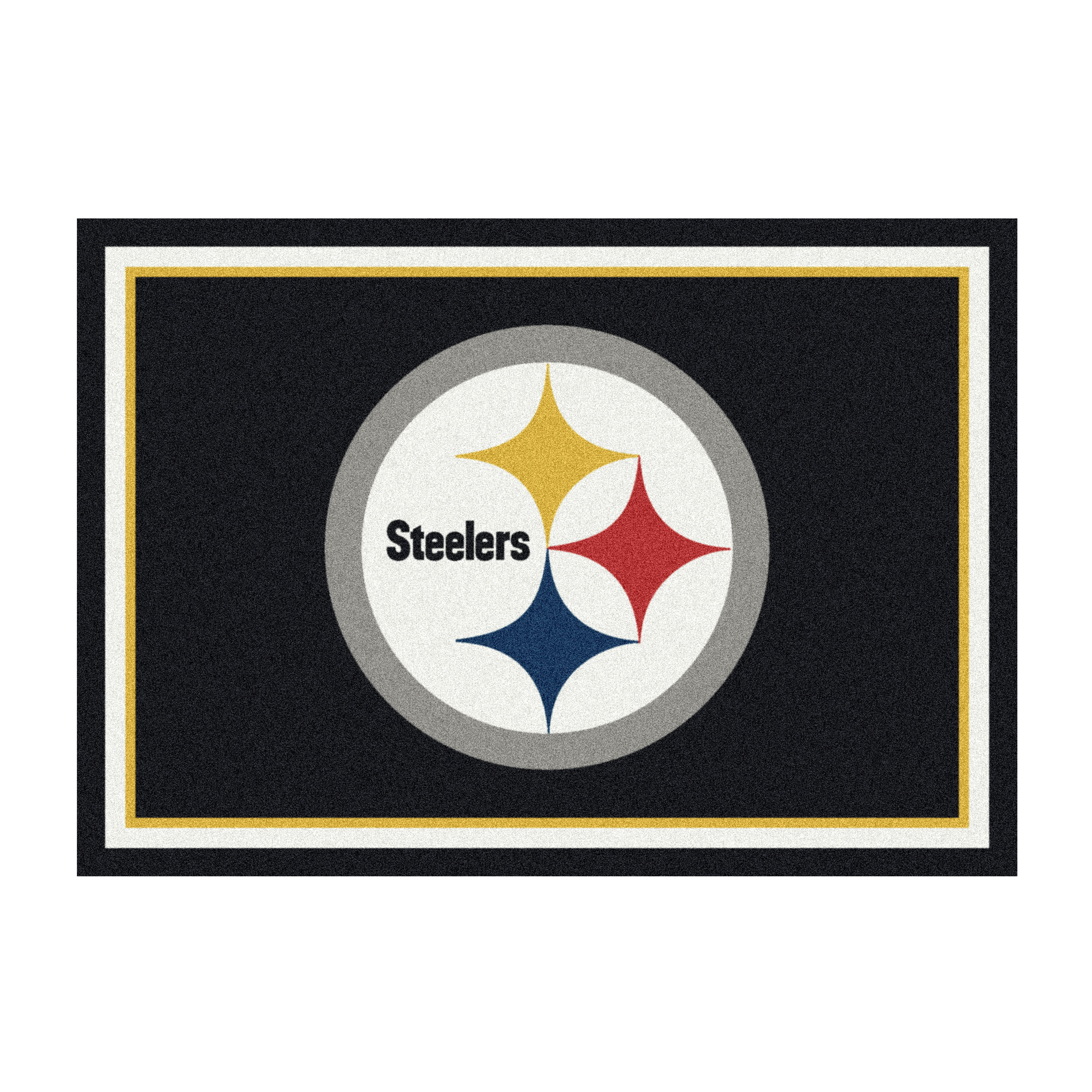 pittsburgh steelers 6x8 spirit area rug team logo nfl licensed