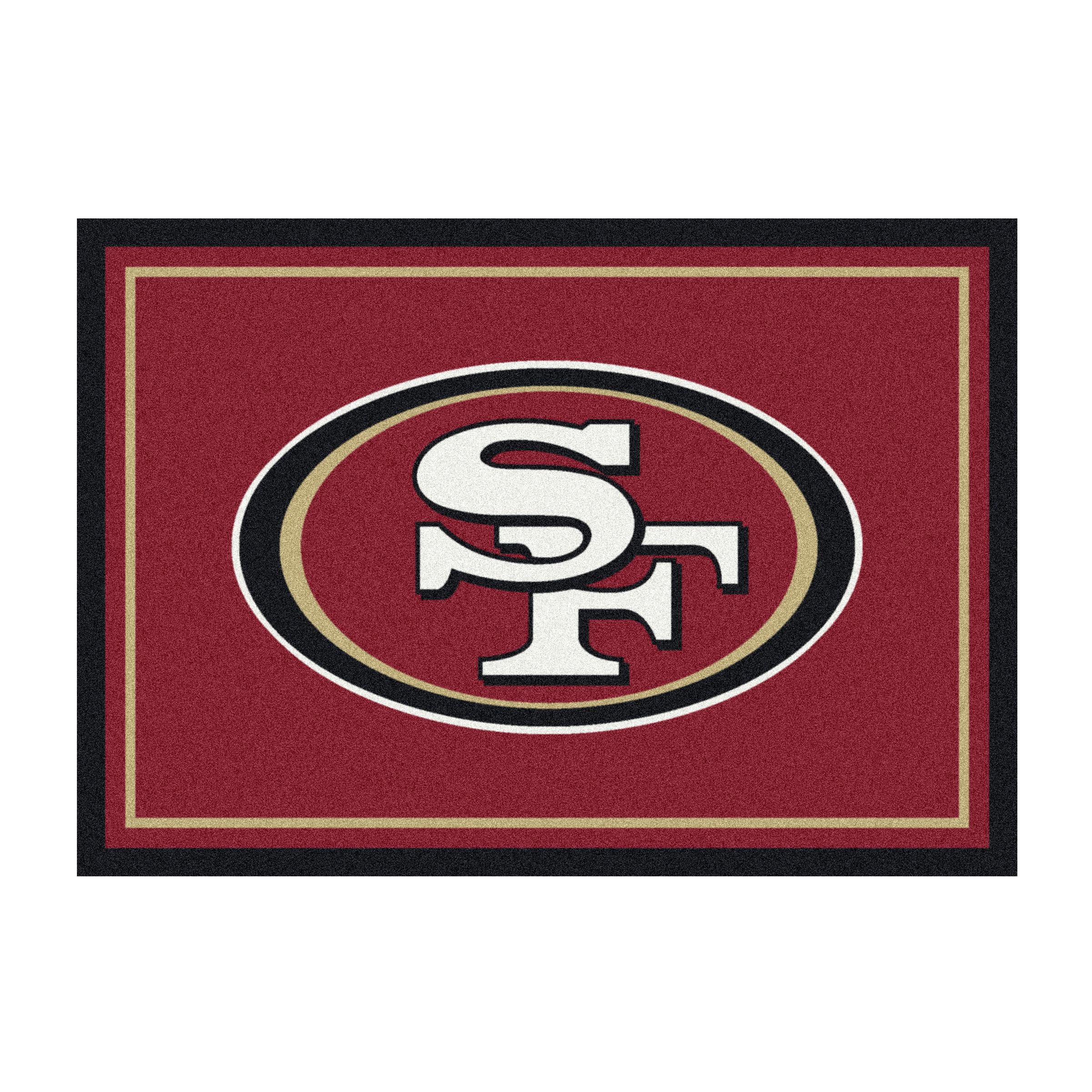 49ers 6x8 spirit area rug officially licensed nfl