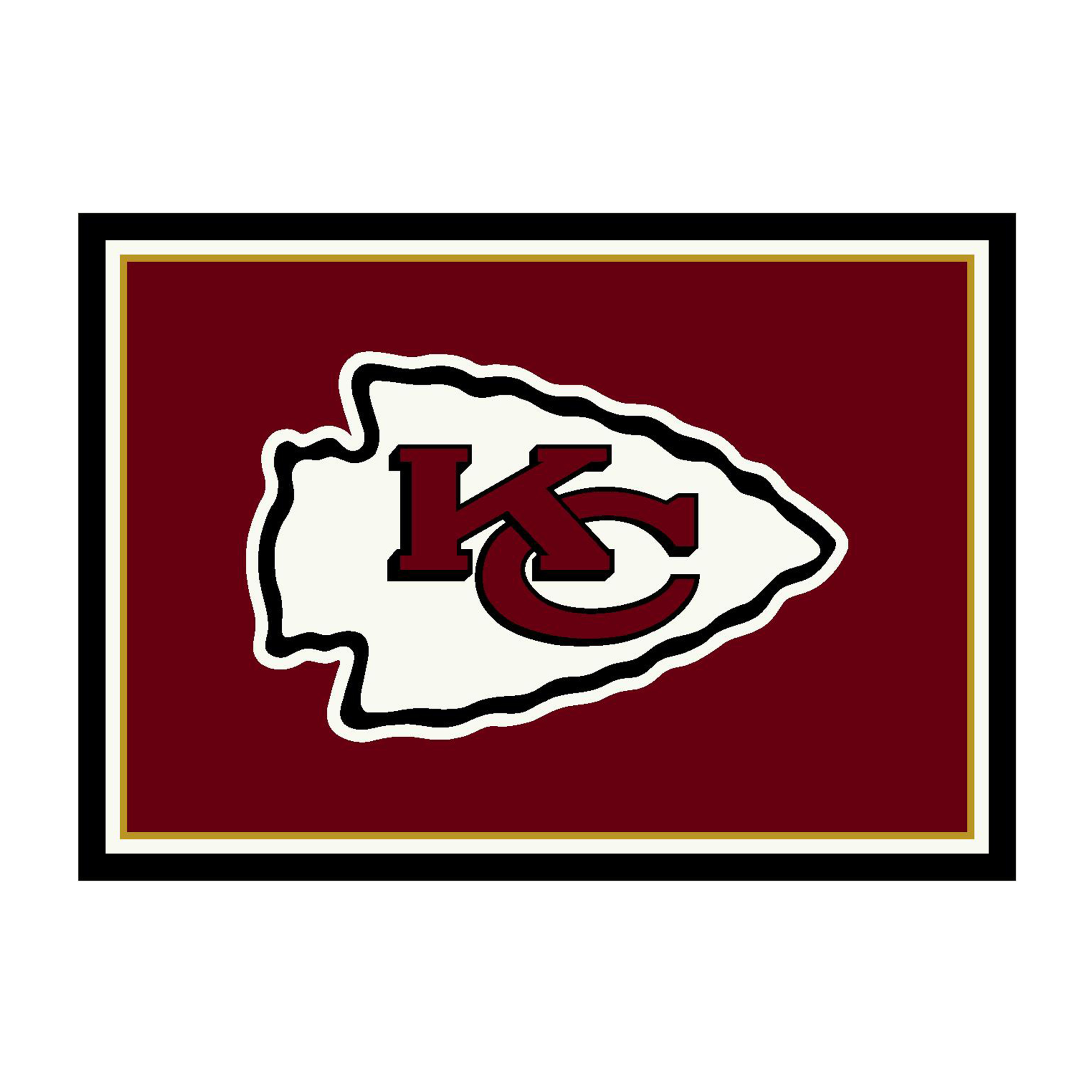 kansas city chiefs 6 x 8 spirit area rug