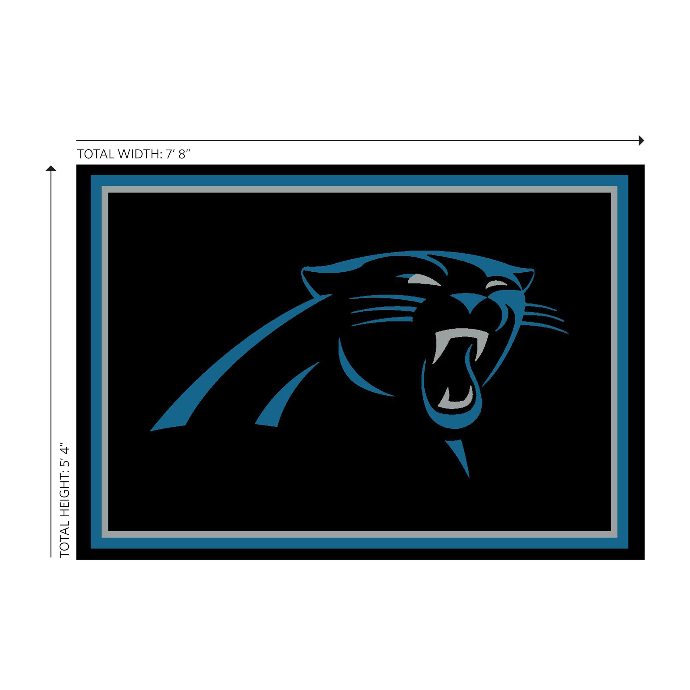 carolina panthers 6x8 officially licensed spirit area rug