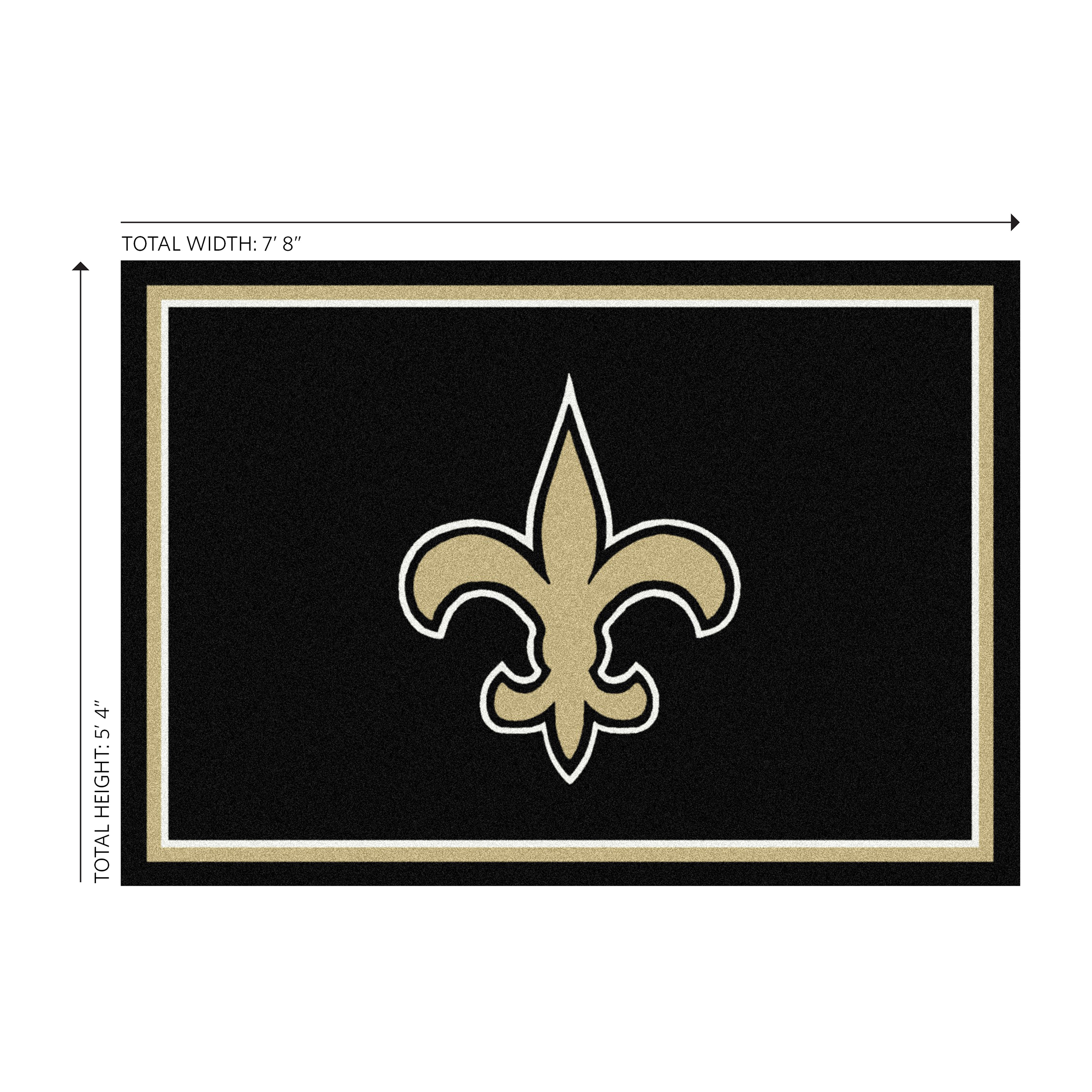new orleans saints 6 x 8 spirit area rug