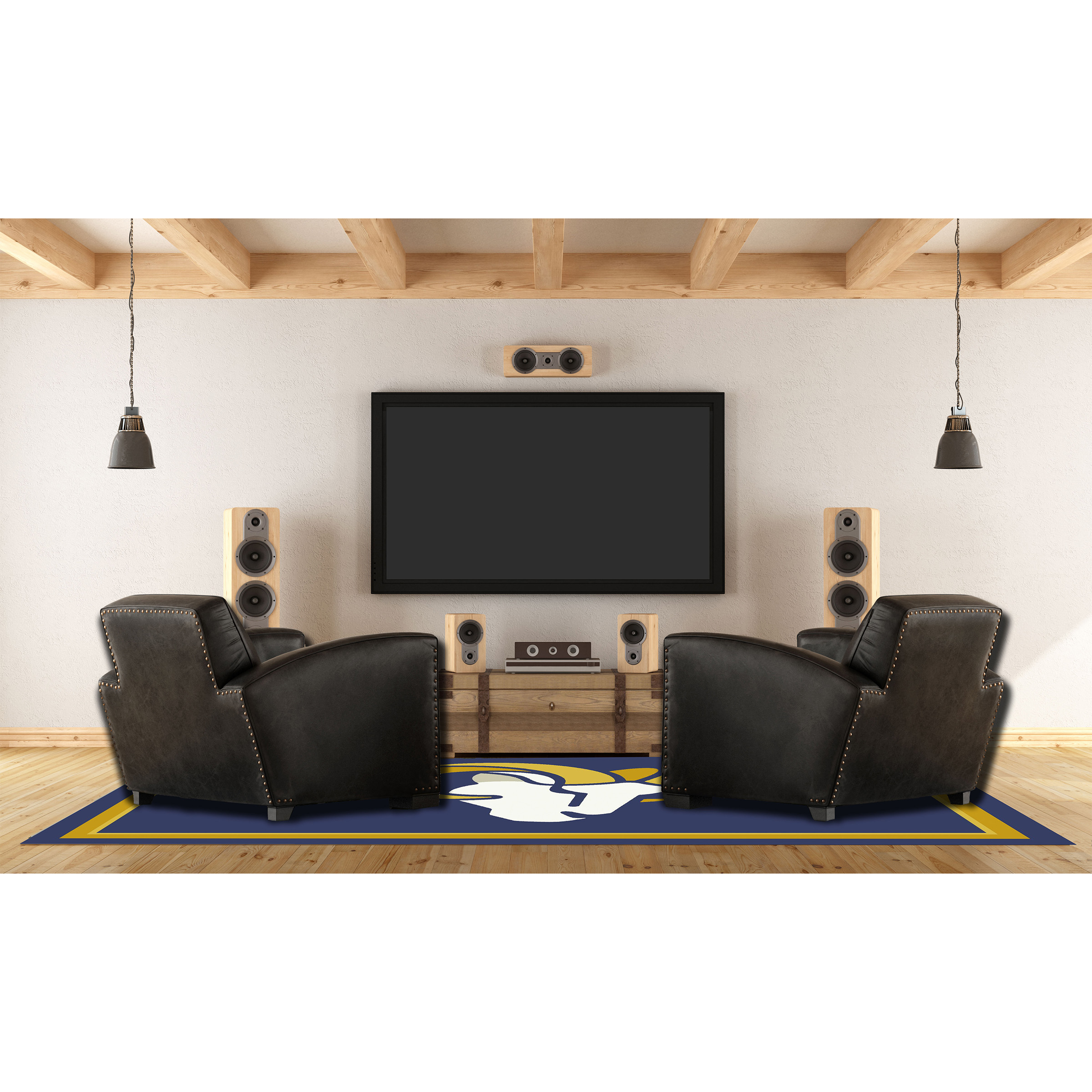 los angeles rams 6x8 officially licensed spirit area rug