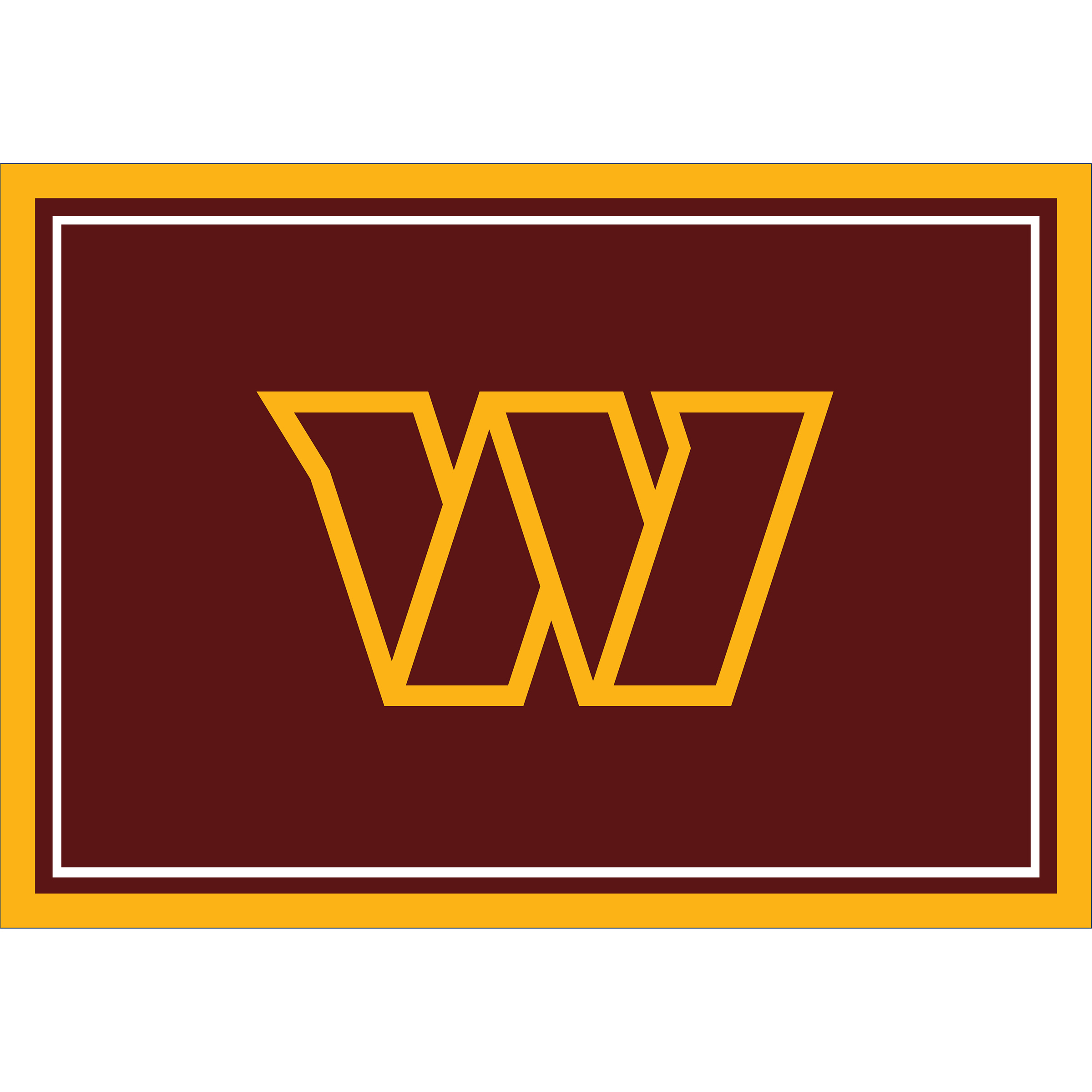 washington commanders 6x8 spirit area rug team logo nfl usa