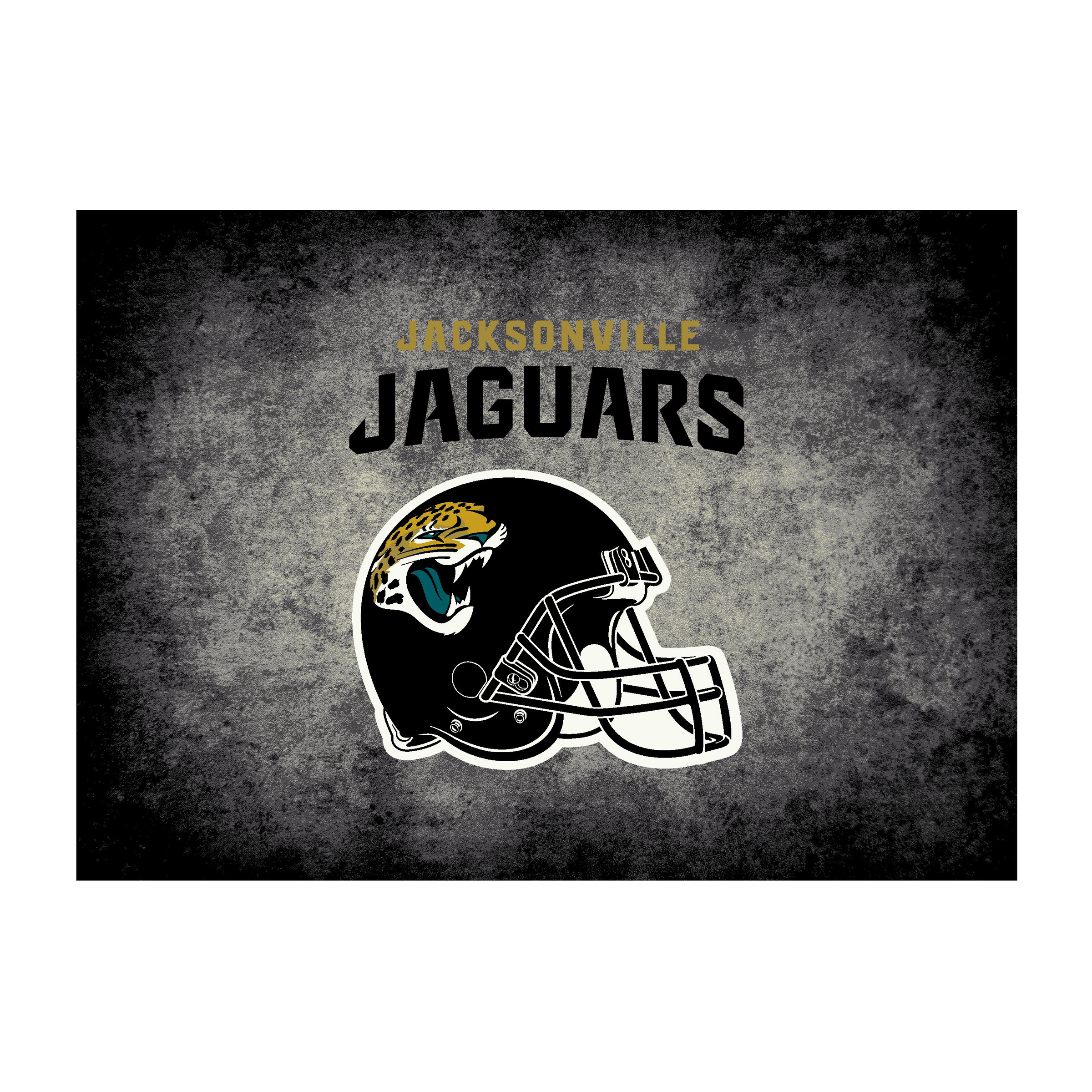 jacksonville jaguars 6x8 distressed officially licensed nfl area rug