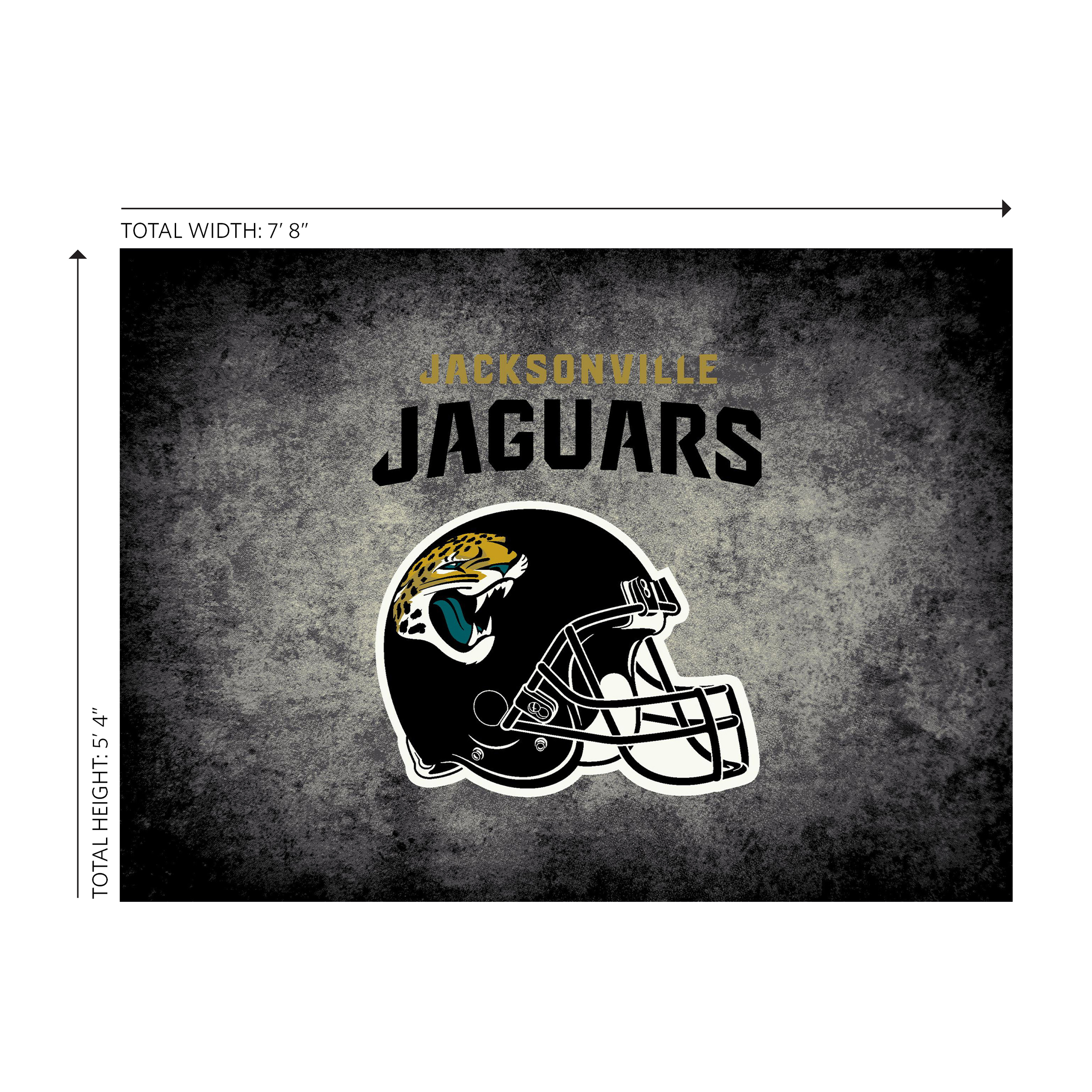 jacksonville jaguars 6x8 distressed officially licensed nfl area rug